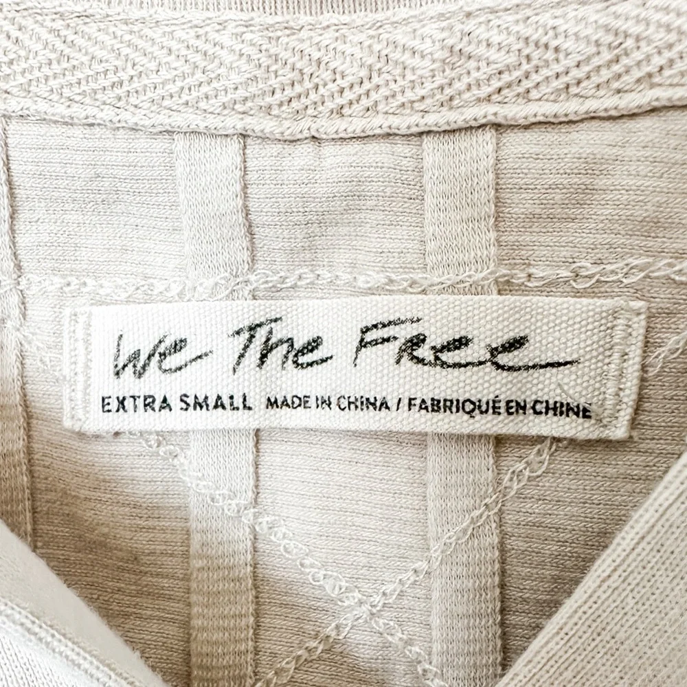 FREE PEOPLE We The Free In The Mix Henley Women's Cream Top - XSmall
